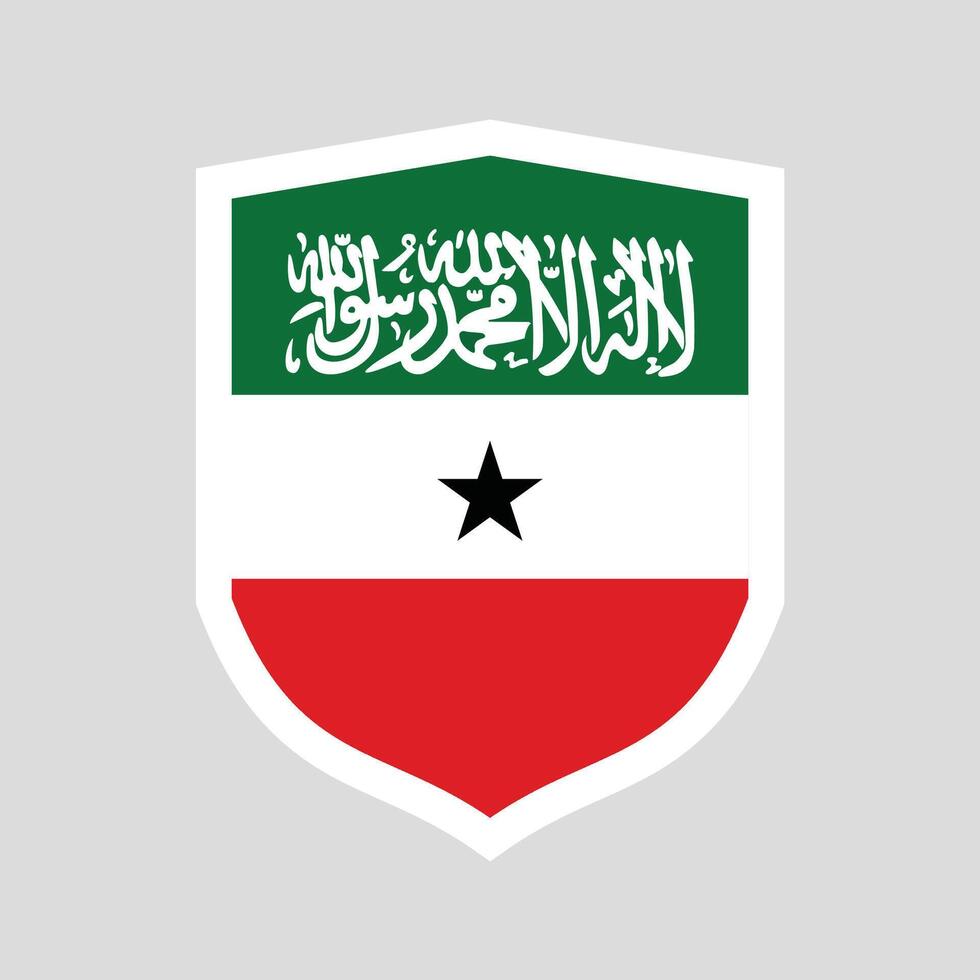 Somaliland Flag in Shield Shape vector