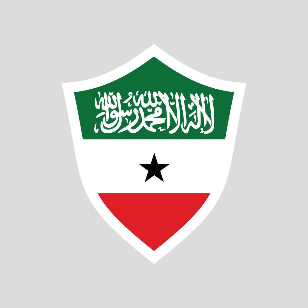 Somaliland Flag in Shield Shape vector
