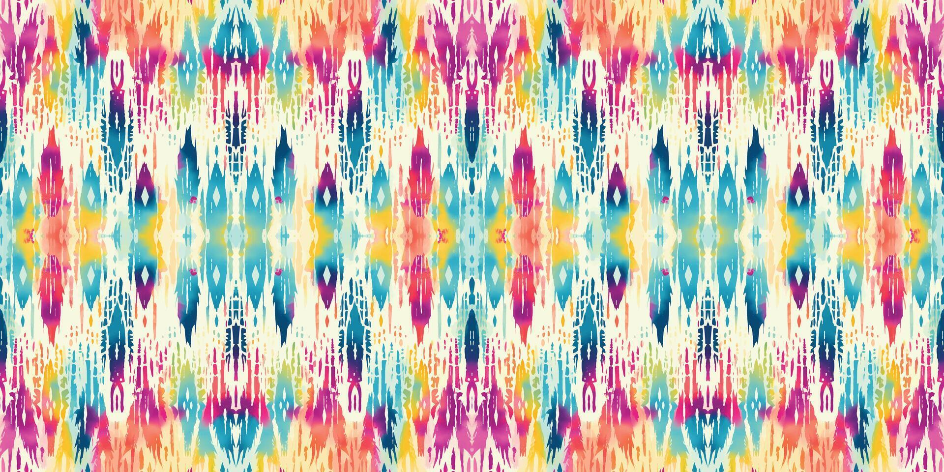 Seamless batik pattern,Seamless tribal batik pattern,and Seamless colorful pattern resemble ethnic boho, Aztec,and ikat styles.designed for use in wallpaper,fabric,curtain,carpet,Batik Embroidery vector