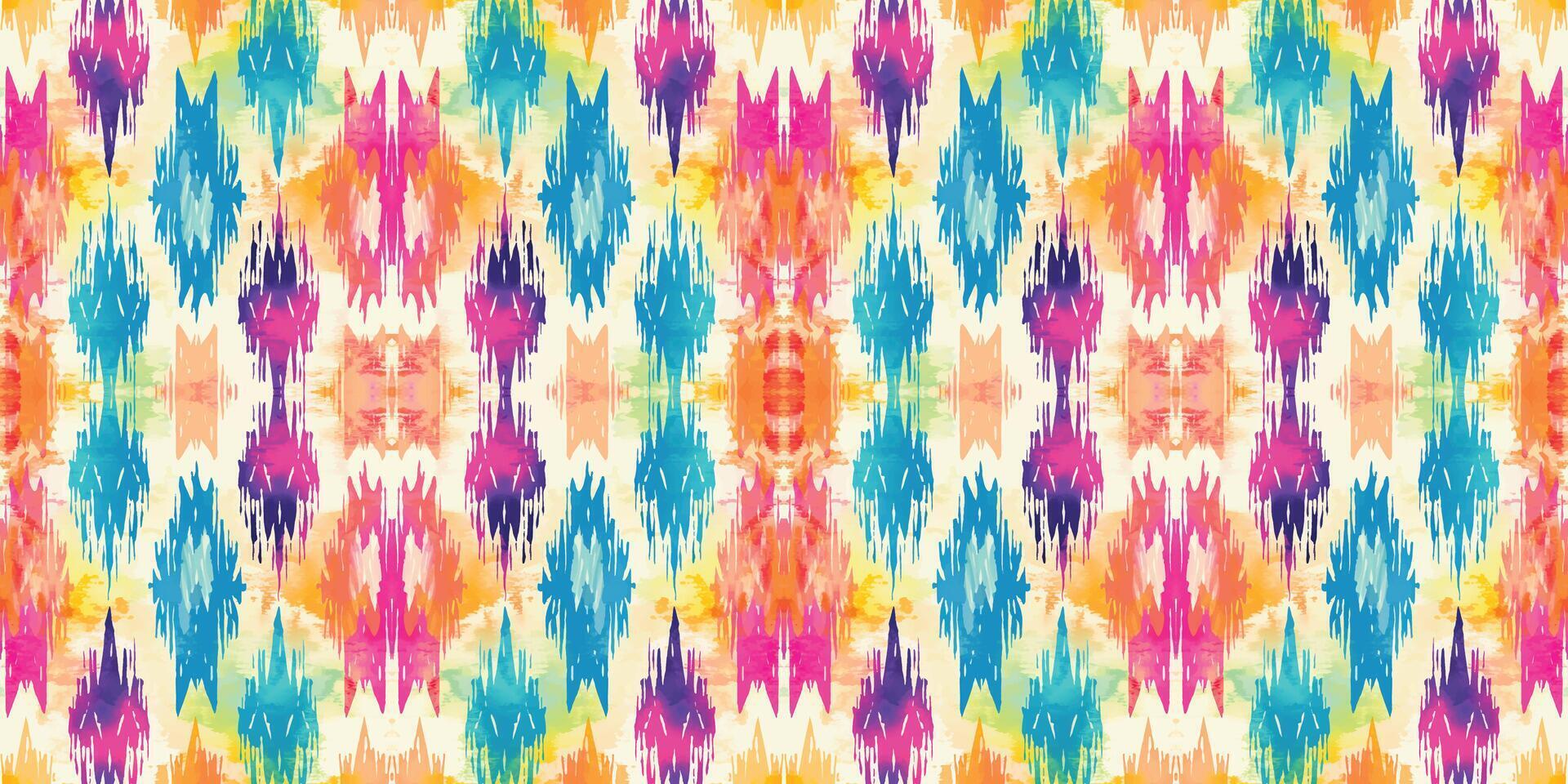 Seamless batik pattern,Seamless tribal batik pattern,and Seamless colorful pattern resemble ethnic boho, Aztec,and ikat styles.designed for use in wallpaper,fabric,curtain,carpet,Batik Embroidery vector