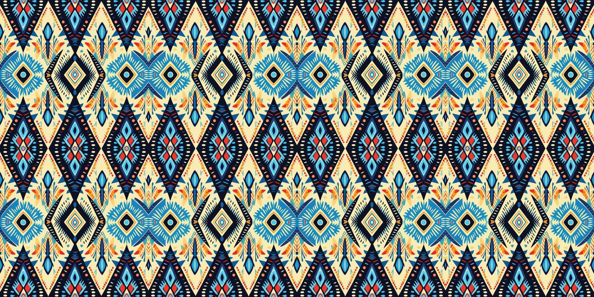 Seamless batik pattern,Seamless tribal batik pattern,and Seamless colorful pattern resemble ethnic boho, Aztec,and ikat styles.designed for use in wallpaper,fabric,curtain,carpet,Batik Embroidery vector