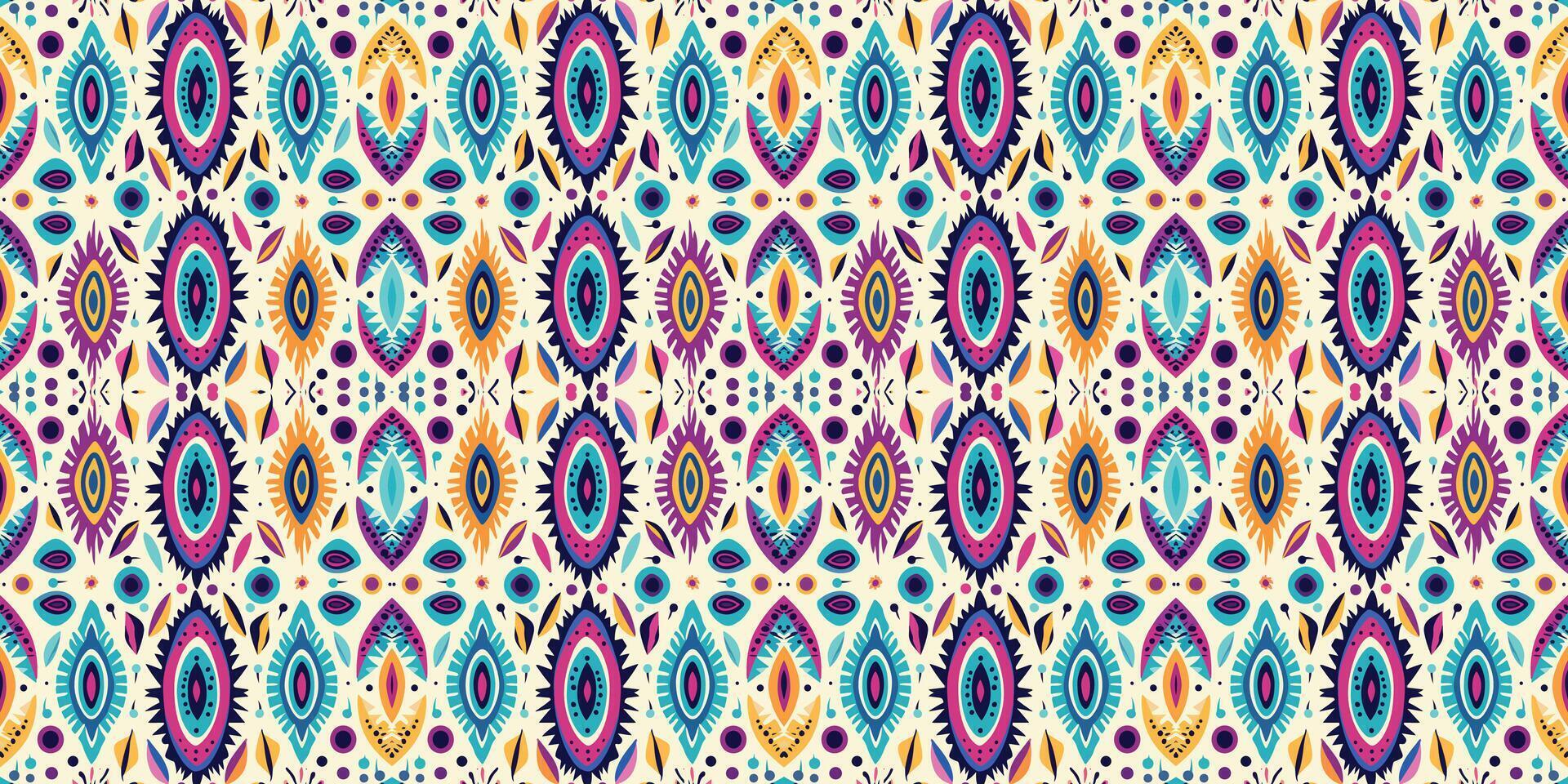 Seamless batik pattern,Seamless tribal batik pattern,and Seamless colorful pattern resemble ethnic boho, Aztec,and ikat styles.designed for use in wallpaper,fabric,curtain,carpet,Batik Embroidery vector