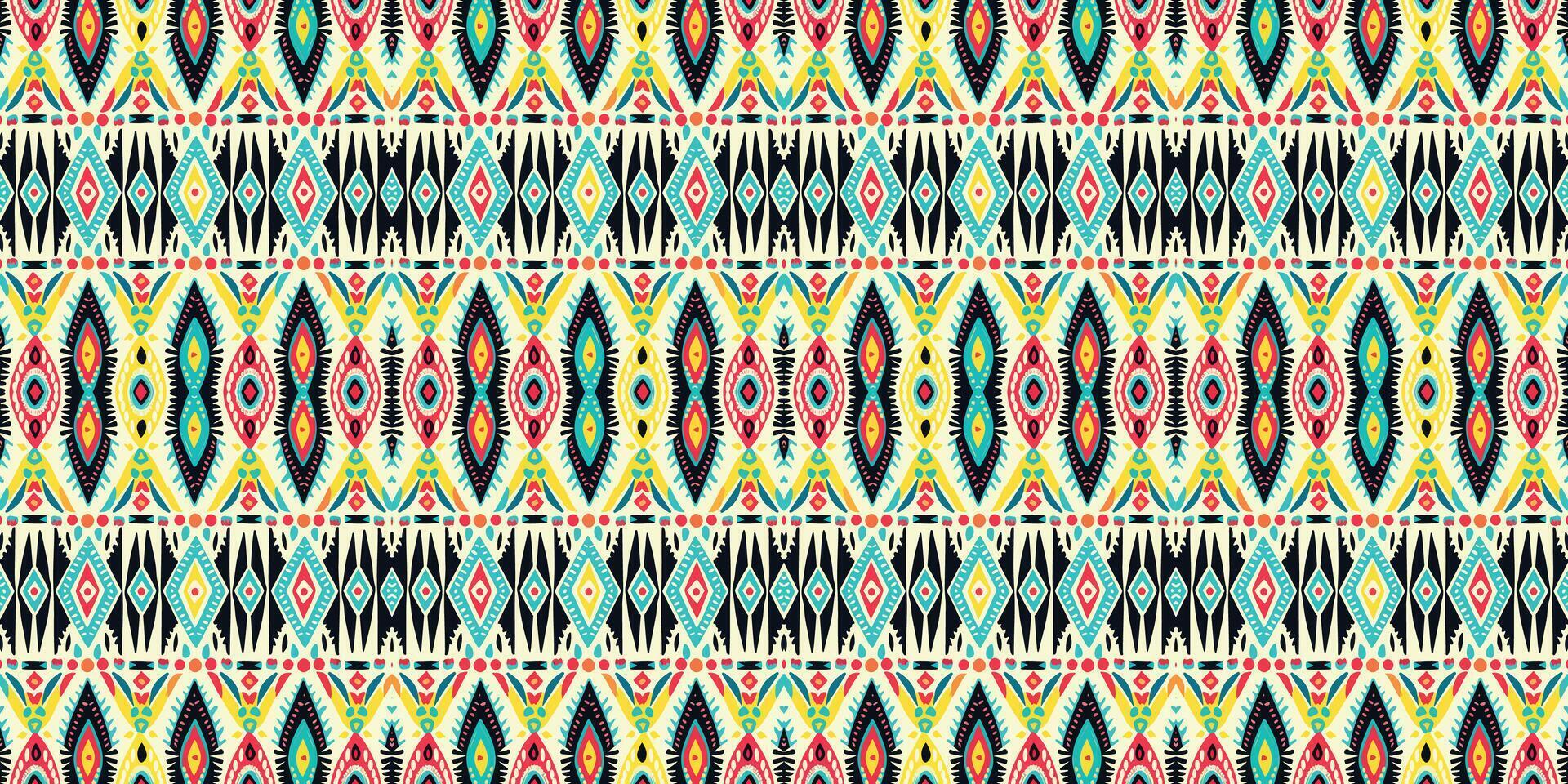 Seamless batik pattern,Seamless tribal batik pattern,and Seamless colorful pattern resemble ethnic boho, Aztec,and ikat styles.designed for use in wallpaper,fabric,curtain,carpet,Batik Embroidery vector