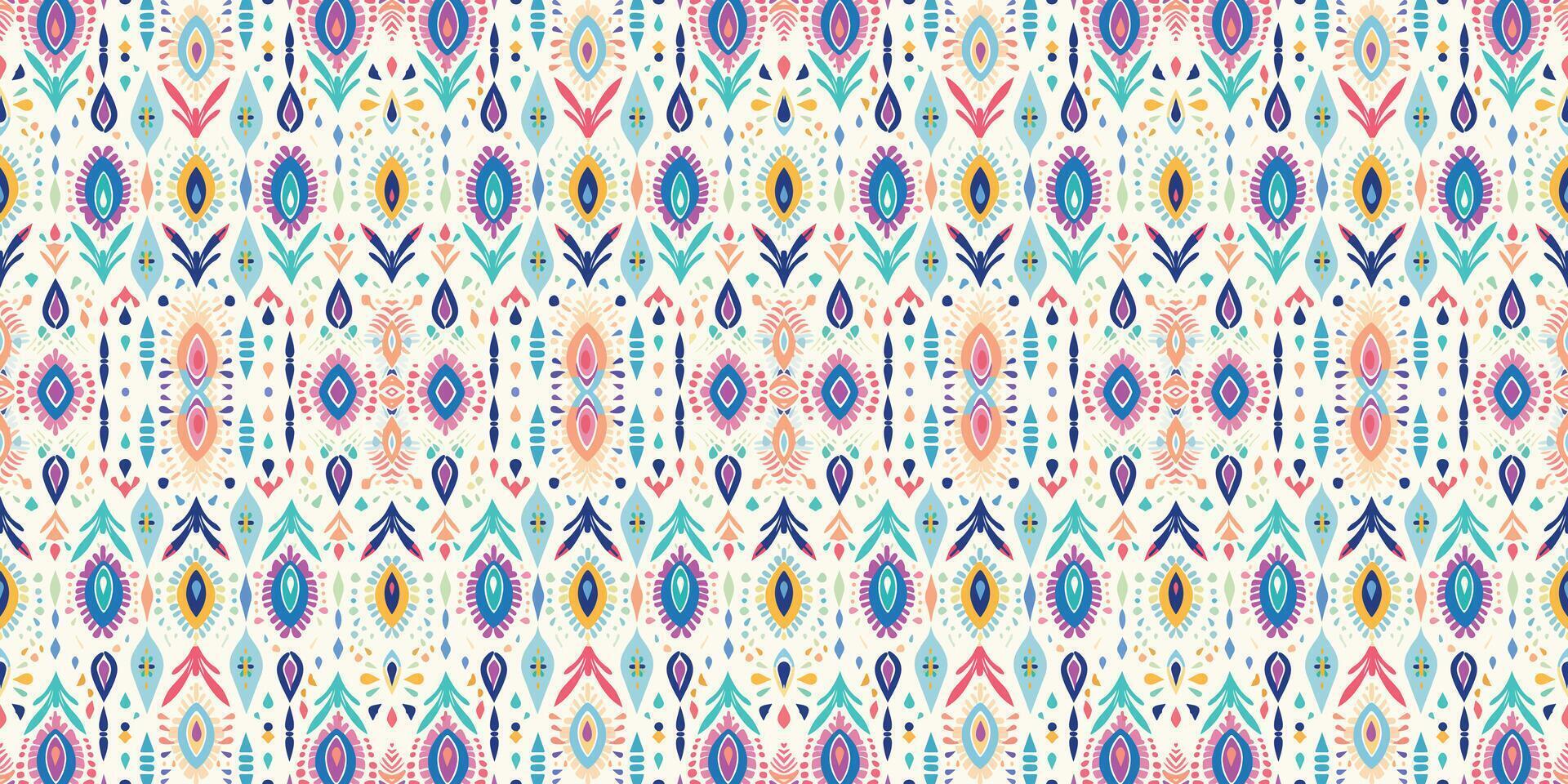 Seamless batik pattern,Seamless tribal batik pattern,and Seamless colorful pattern resemble ethnic boho, Aztec,and ikat styles.designed for use in wallpaper,fabric,curtain,carpet,Batik Embroidery vector