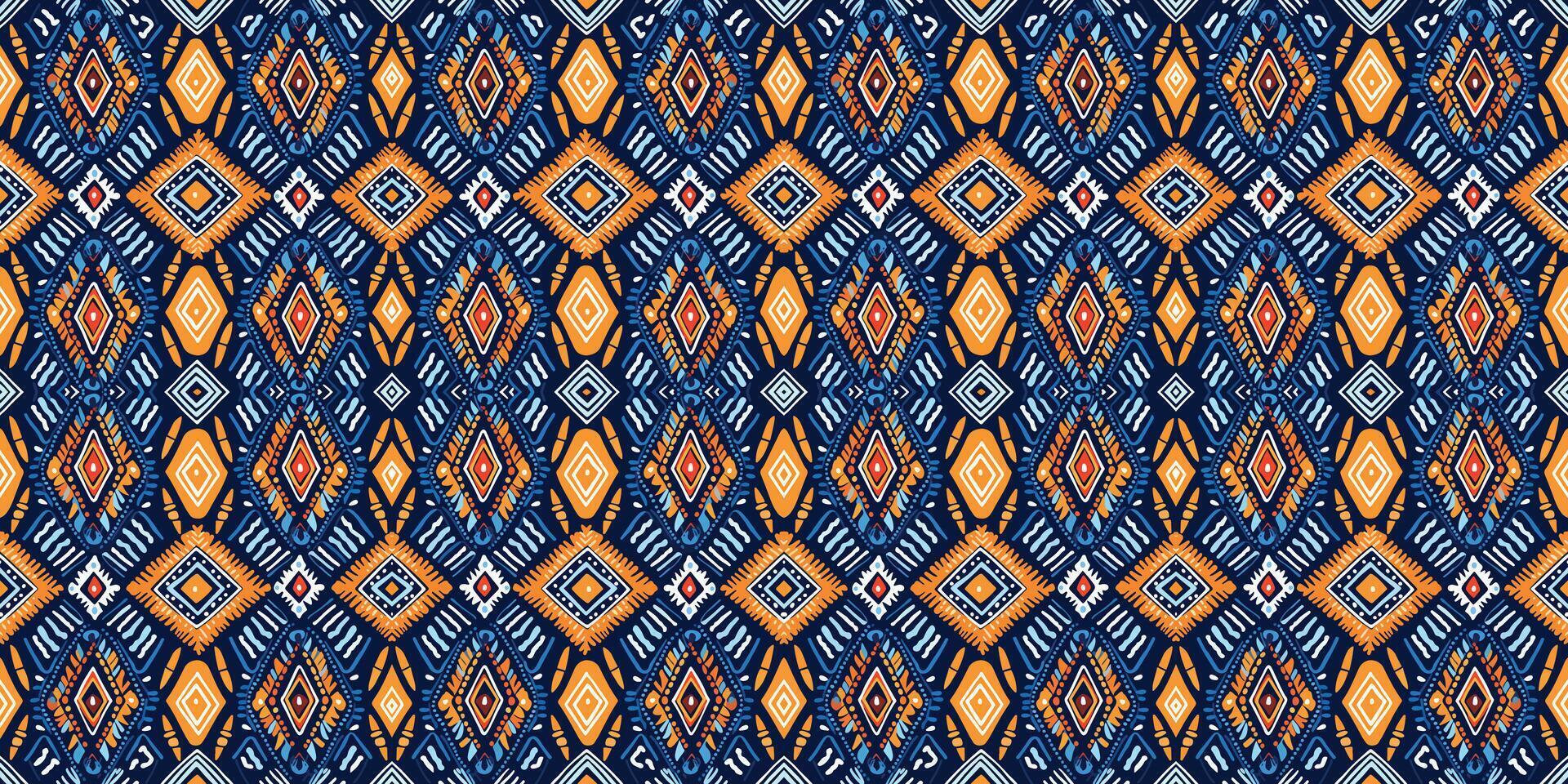Seamless batik pattern,Seamless tribal batik pattern,and Seamless colorful pattern resemble ethnic boho, Aztec,and ikat styles.designed for use in wallpaper,fabric,curtain,carpet,Batik Embroidery vector