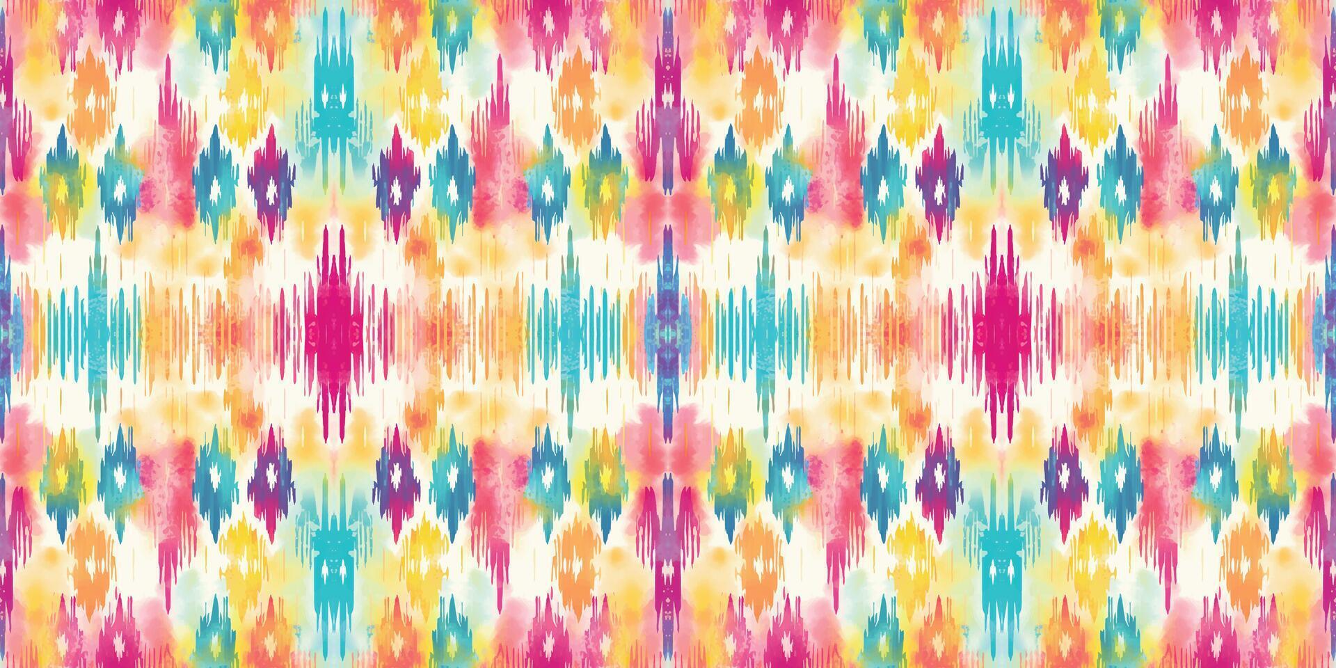 Seamless batik pattern,Seamless tribal batik pattern,and Seamless colorful pattern resemble ethnic boho, Aztec,and ikat styles.designed for use in wallpaper,fabric,curtain,carpet,Batik Embroidery vector