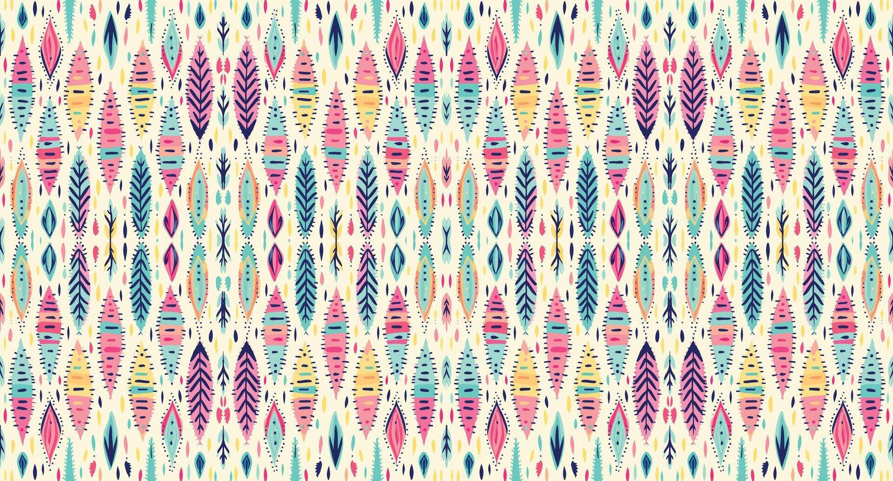 Seamless batik pattern,Seamless tribal batik pattern,and Seamless colorful pattern resemble ethnic boho, Aztec,and ikat styles.designed for use in wallpaper,fabric,curtain,carpet,Batik Embroidery vector