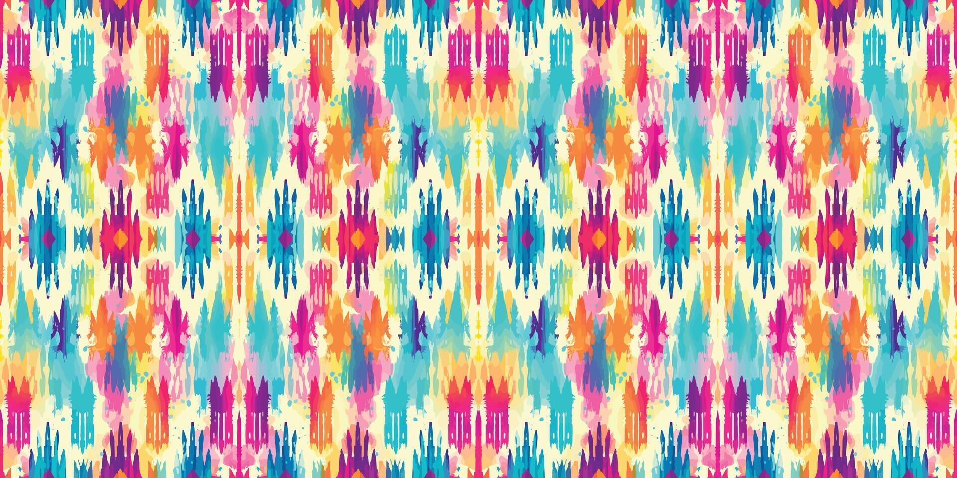 Seamless batik pattern,Seamless tribal batik pattern,and Seamless colorful pattern resemble ethnic boho, Aztec,and ikat styles.designed for use in wallpaper,fabric,curtain,carpet,Batik Embroidery vector