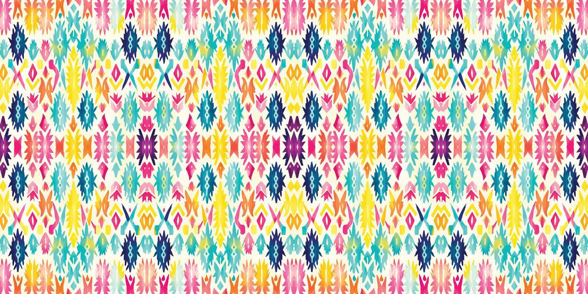 Seamless batik pattern,Seamless tribal batik pattern,and Seamless colorful pattern resemble ethnic boho, Aztec,and ikat styles.designed for use in wallpaper,fabric,curtain,carpet,Batik Embroidery vector