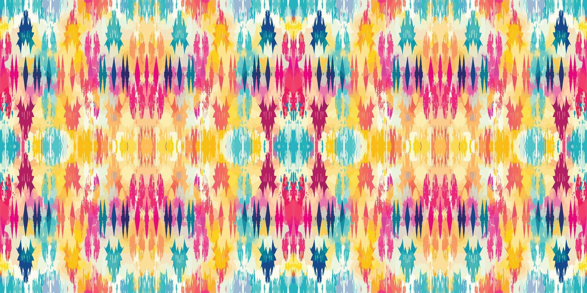 Seamless batik pattern,Seamless tribal batik pattern,and Seamless colorful pattern resemble ethnic boho, Aztec,and ikat styles.designed for use in wallpaper,fabric,curtain,carpet,Batik Embroidery vector