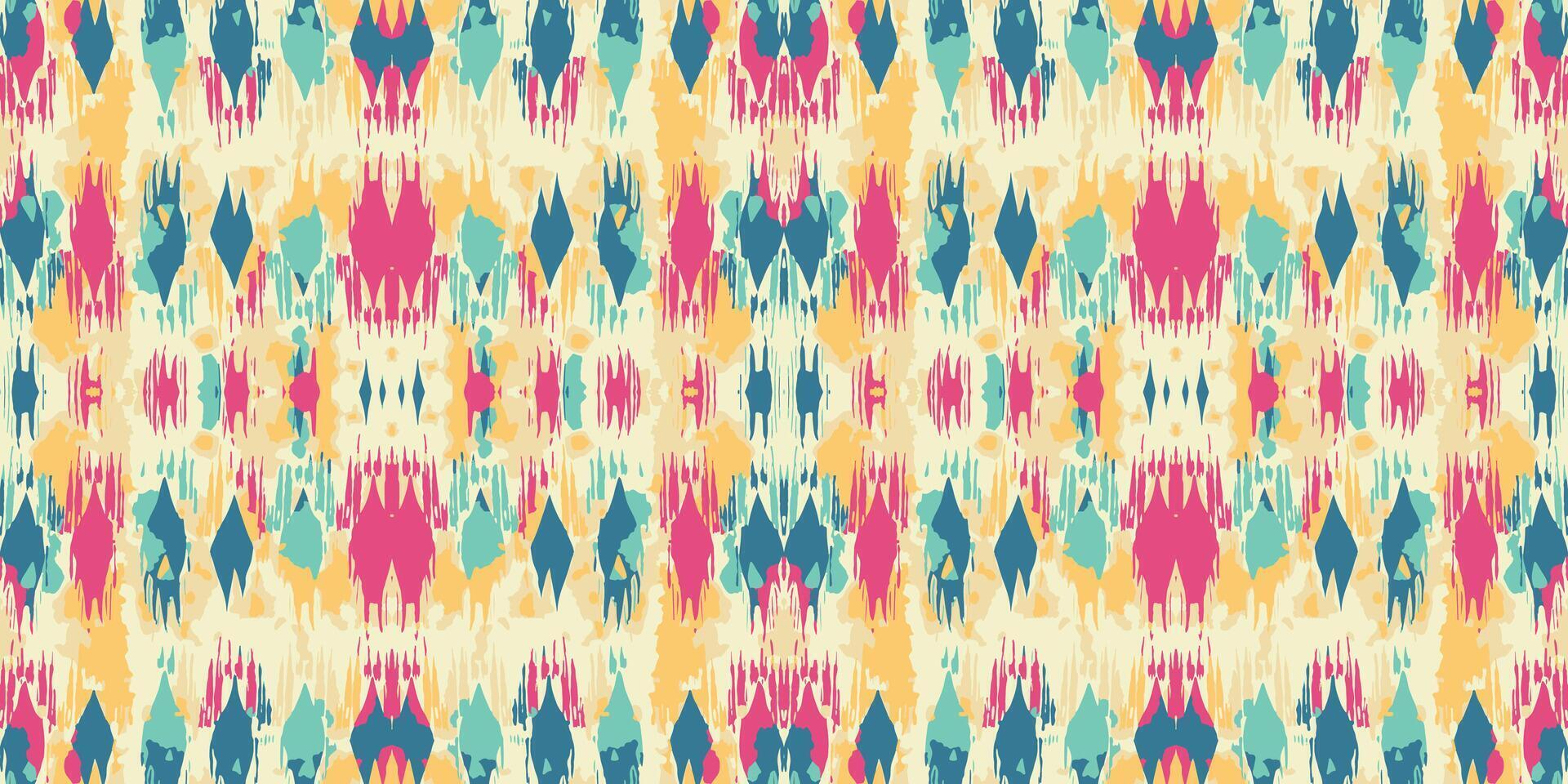 Seamless batik pattern,Seamless tribal batik pattern,and Seamless colorful pattern resemble ethnic boho, Aztec,and ikat styles.designed for use in wallpaper,fabric,curtain,carpet,Batik Embroidery vector