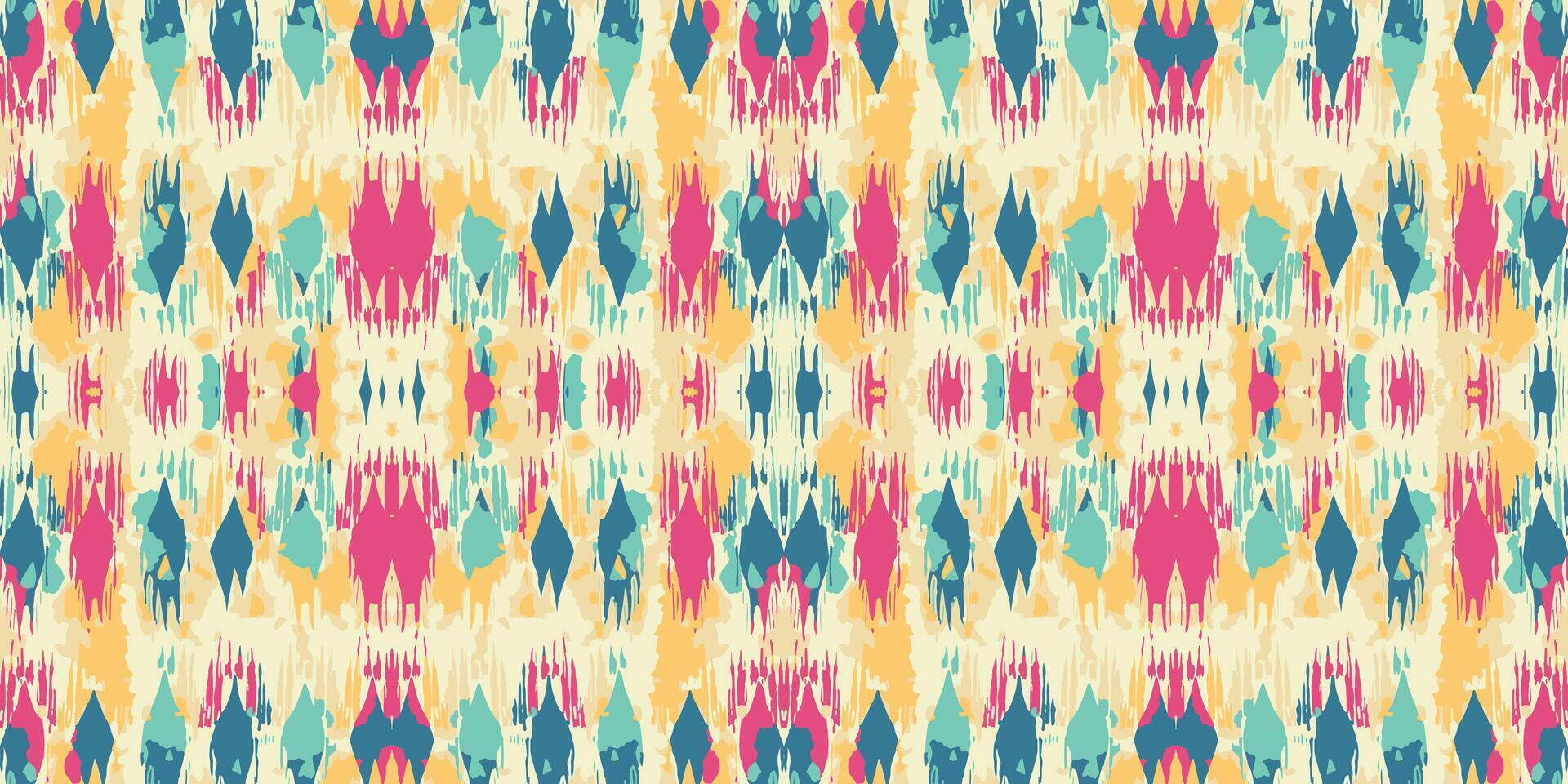 Seamless batik pattern,Seamless tribal batik pattern,and Seamless colorful pattern resemble ethnic boho, Aztec,and ikat styles.designed for use in wallpaper,fabric,curtain,carpet,Batik Embroidery vector