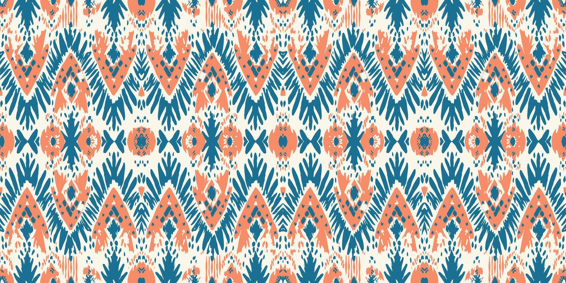 Seamless batik pattern,Seamless tribal batik pattern,and Seamless colorful pattern resemble ethnic boho, Aztec,and ikat styles.designed for use in wallpaper,fabric,curtain,carpet,Batik Embroidery vector