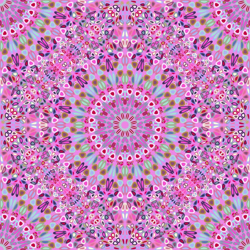 Seamless bohemian floral mandala pattern background design vector