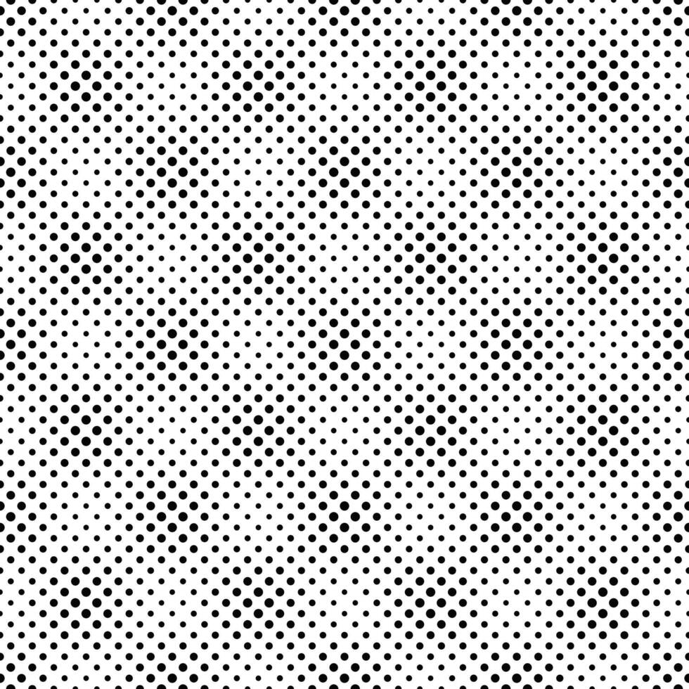 Abstract seamless black and white dot pattern background vector