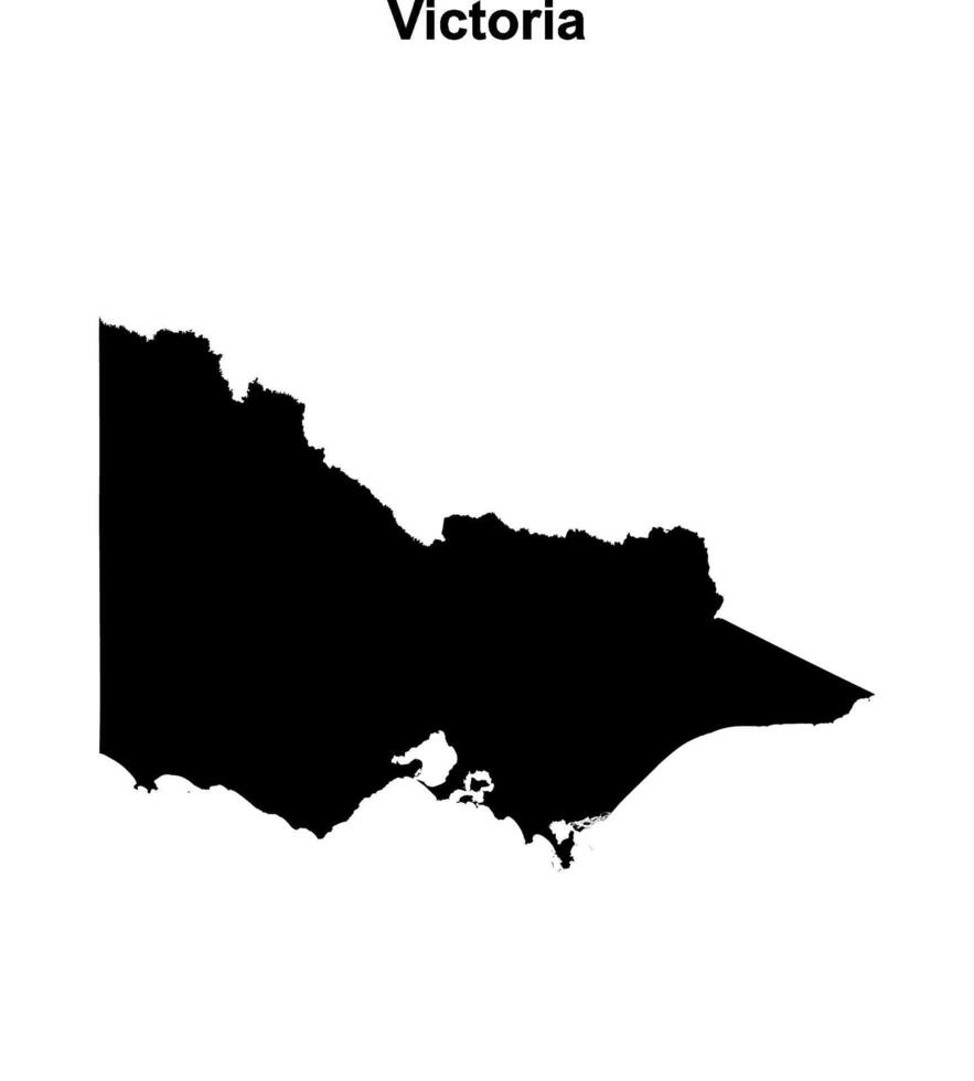 Victoria outline map vector
