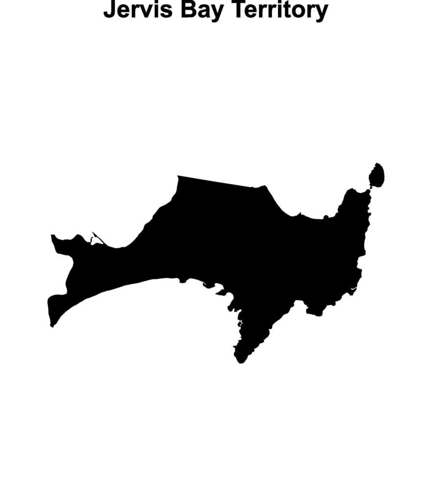 Jervis Bay Territory outline map vector