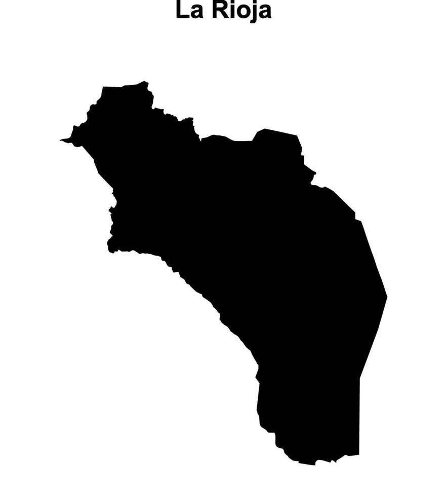 La Rioja outline map vector