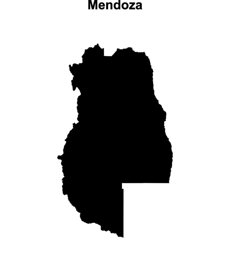 Mendoza outline map vector