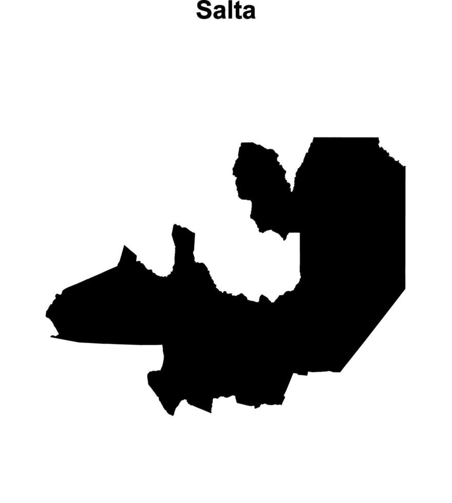 Salta outline map vector