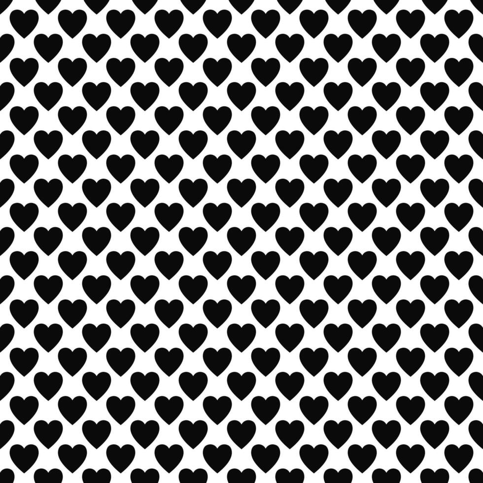 Abstract black white heart pattern design vector