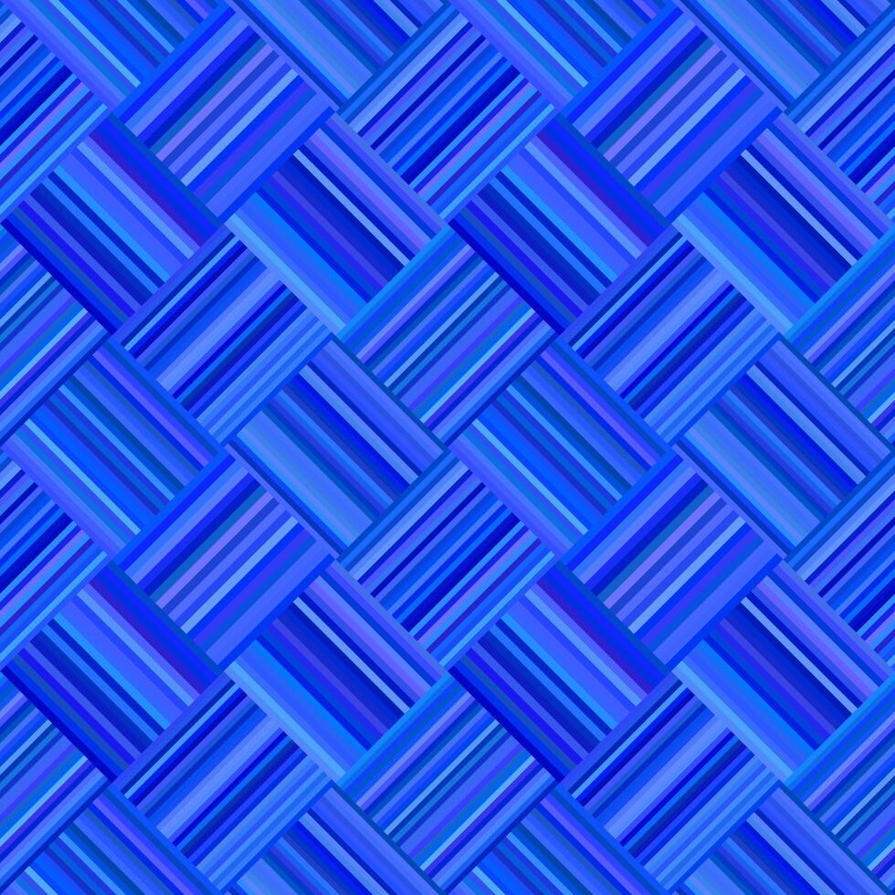 Blue geometric diagonal striped square mosaic tile pattern background - floor graphic vector