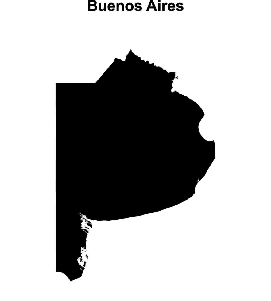 Buenos Aires outline map vector