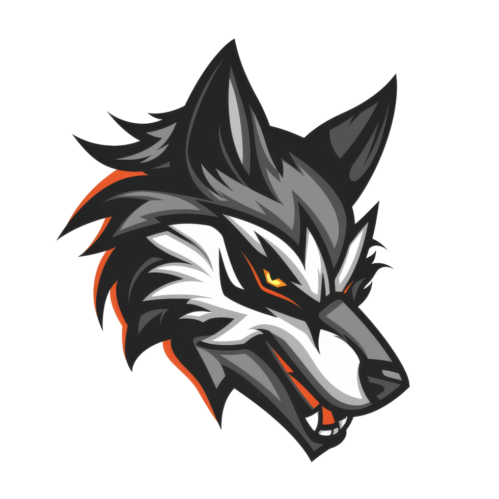 el lobo cabeza logo para un Deportes equipo png