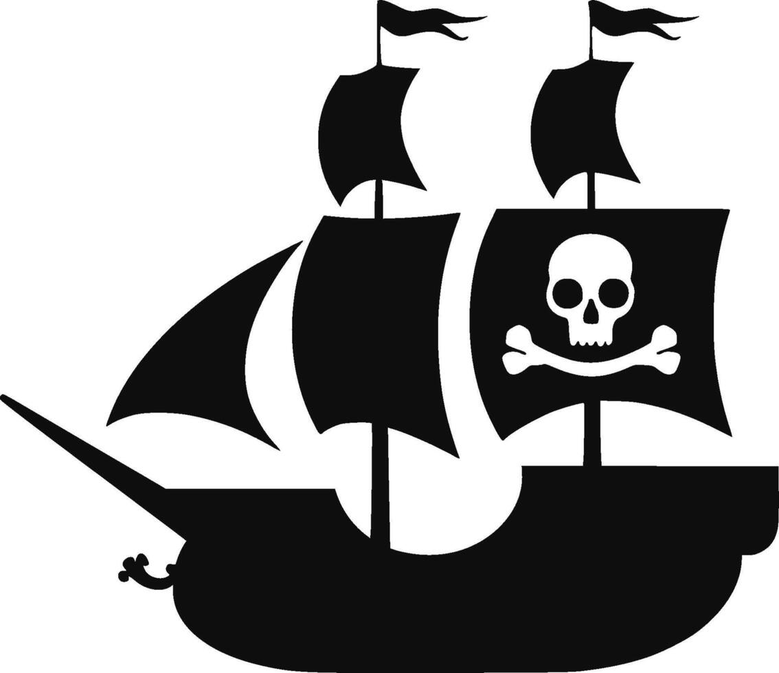 Pirate and sea theme icon vector