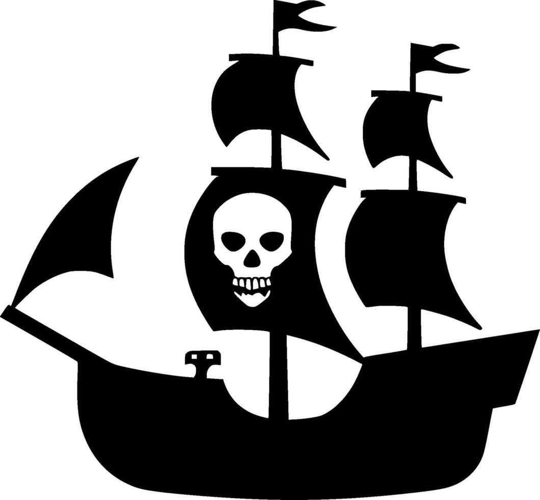 Pirate and sea theme icon vector