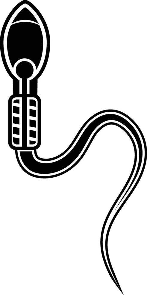 Human Sperm Cell Icon Illustration. vector