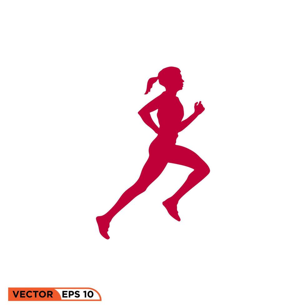 Running logo graphic illustration on background vector