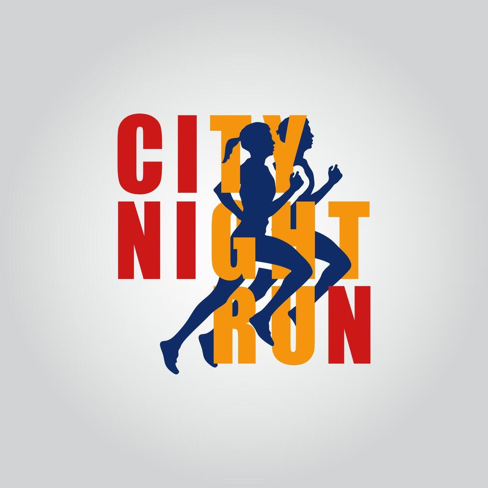 Running logo graphic illustration on background vector