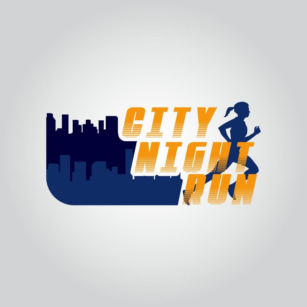 Running logo graphic illustration on background vector