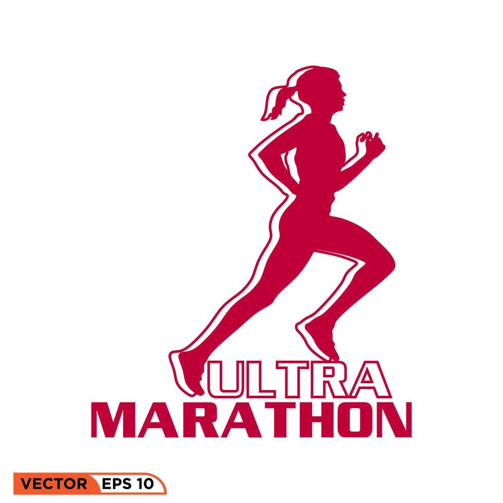 Running logo graphic illustration on background vector