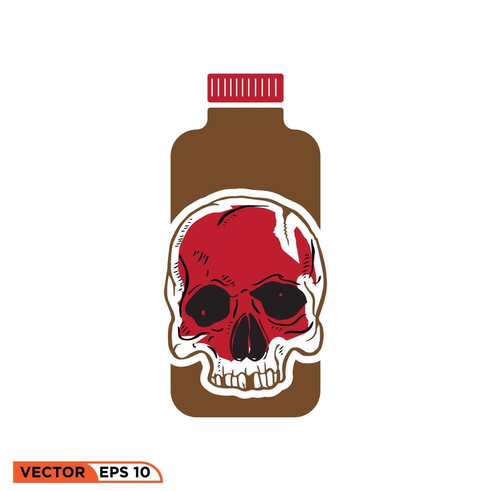 Bottle logo graphic illustration on background vector