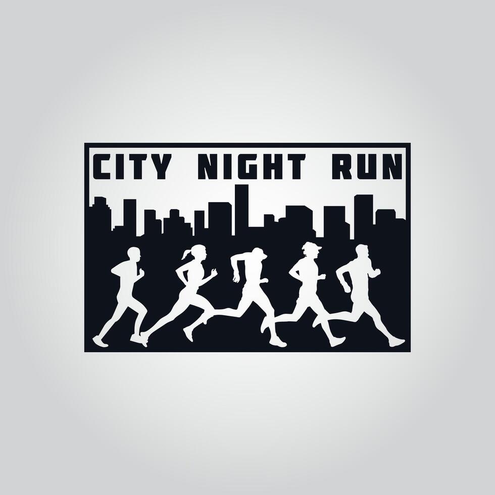 Running logo graphic illustration on background vector