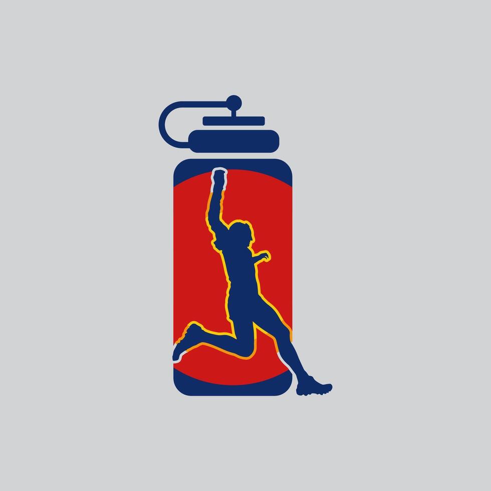 botella corredor logo gráfico ilustración en antecedentes vector