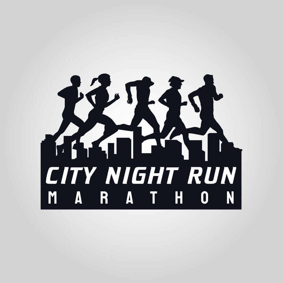 Running logo graphic illustration on background vector