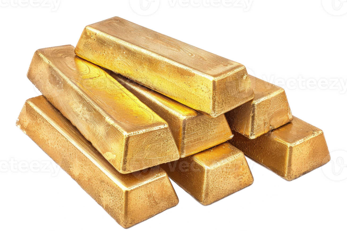 Golden bars ingot stack that high value in business market isolated on background, financial gold stock and global market. png