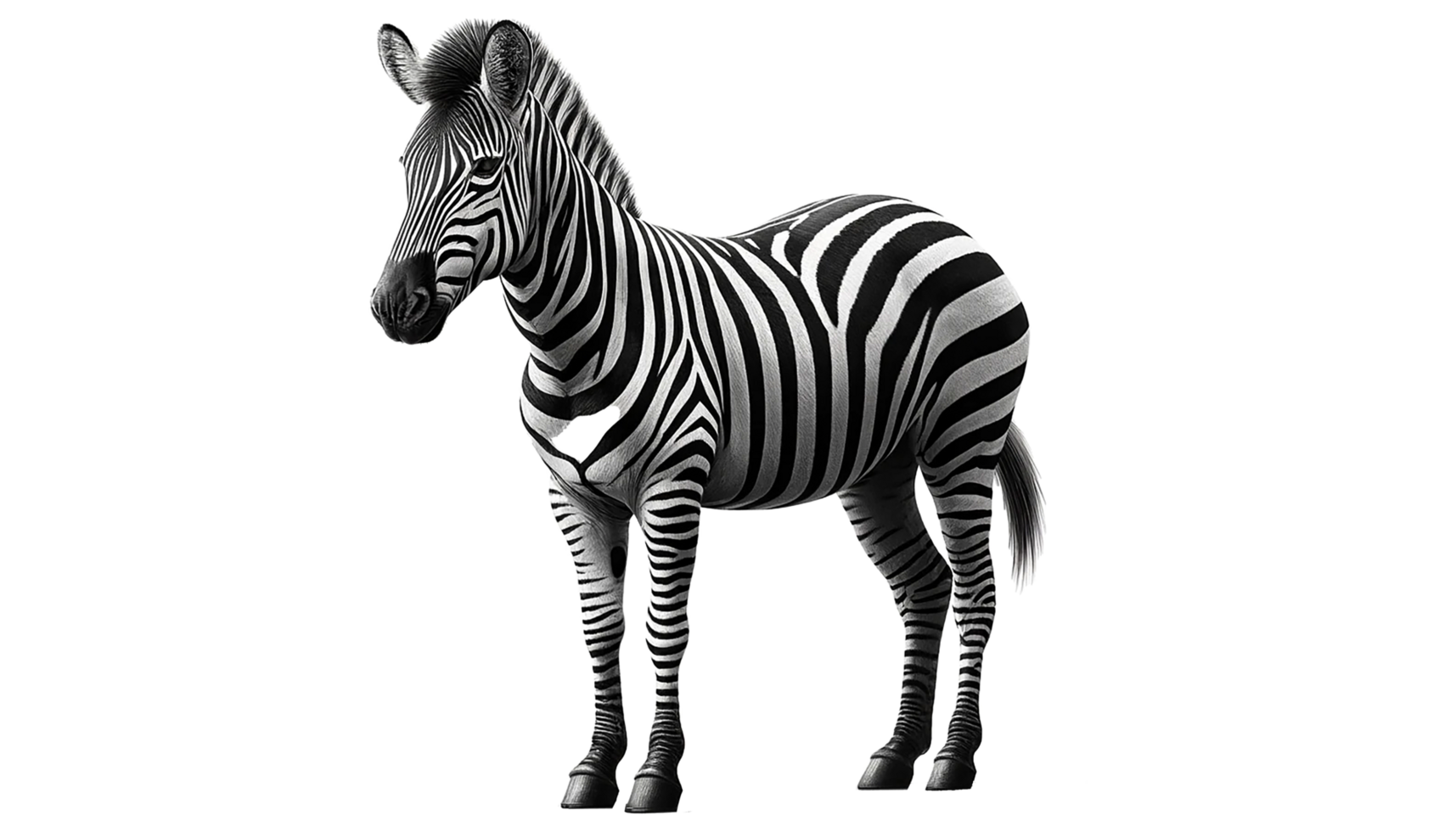 zebra isolated on transparent background. png