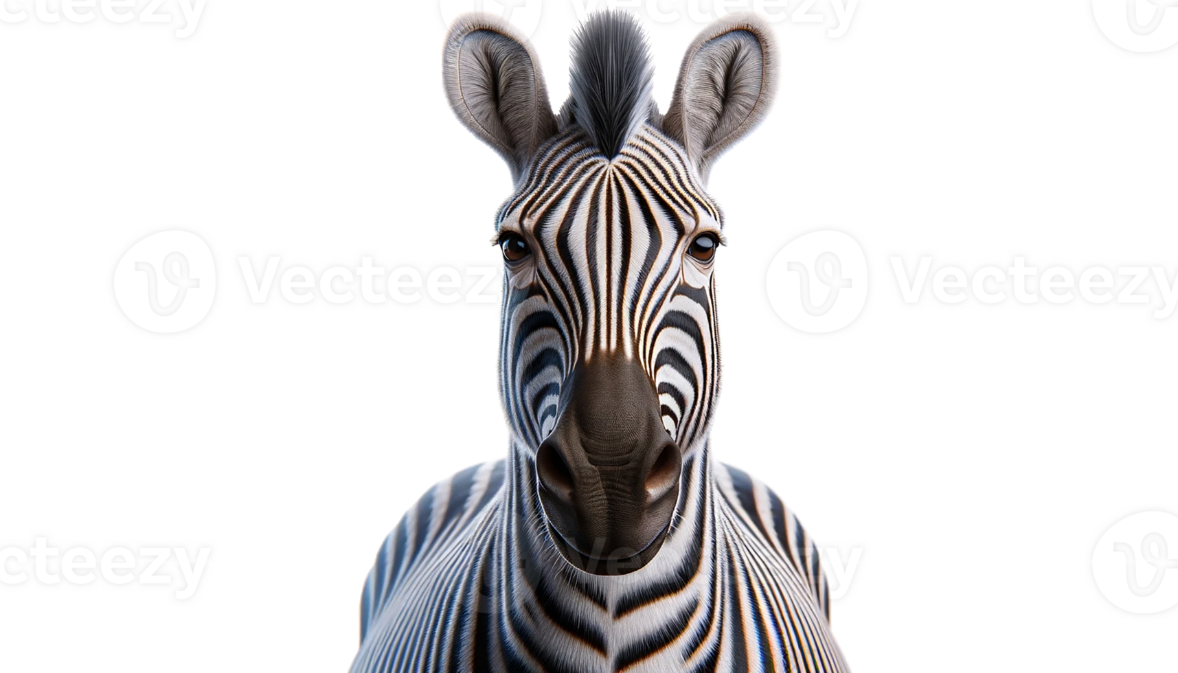 zebra isolated on transparent background. png