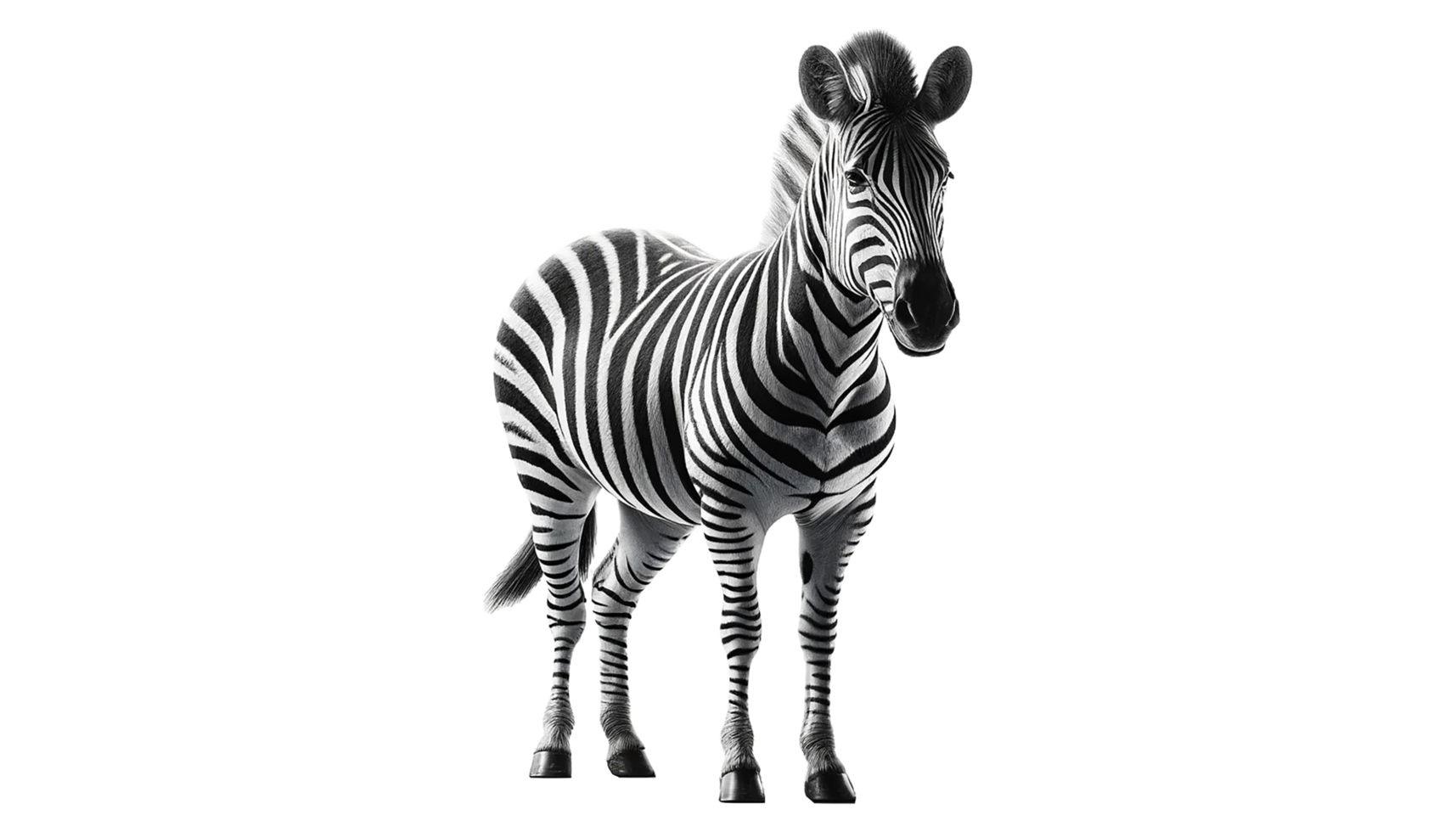 zebra isolated on transparent background. png