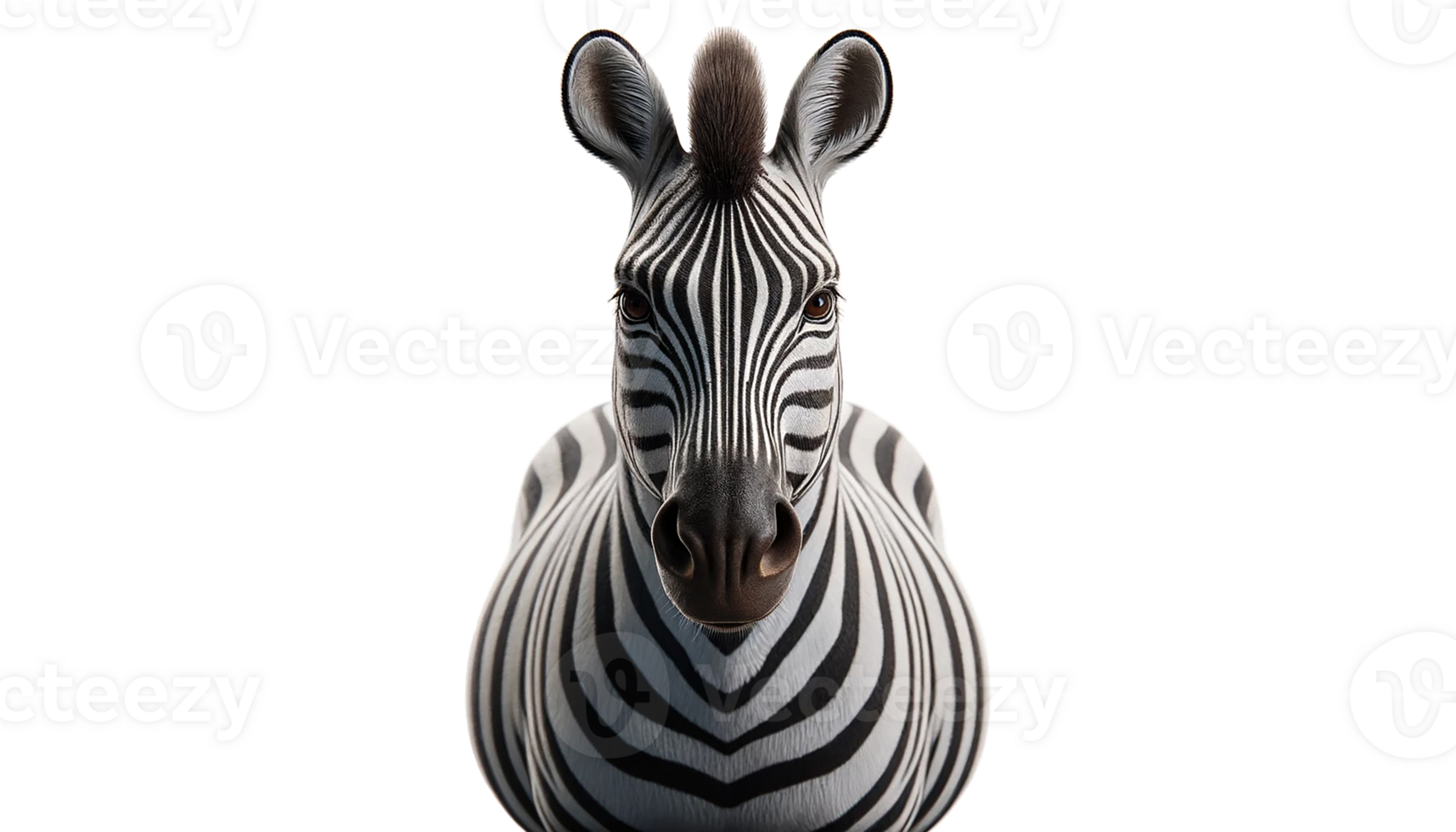 zebra isolated on transparent background. png