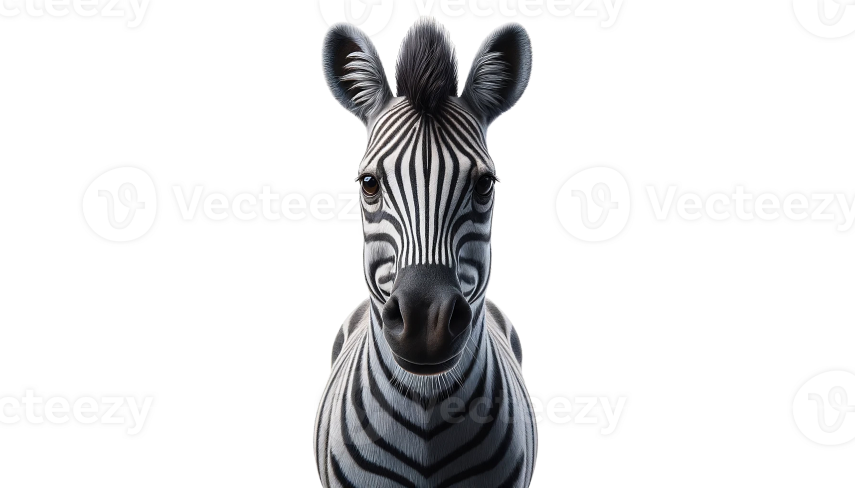 zebra isolated on transparent background. png