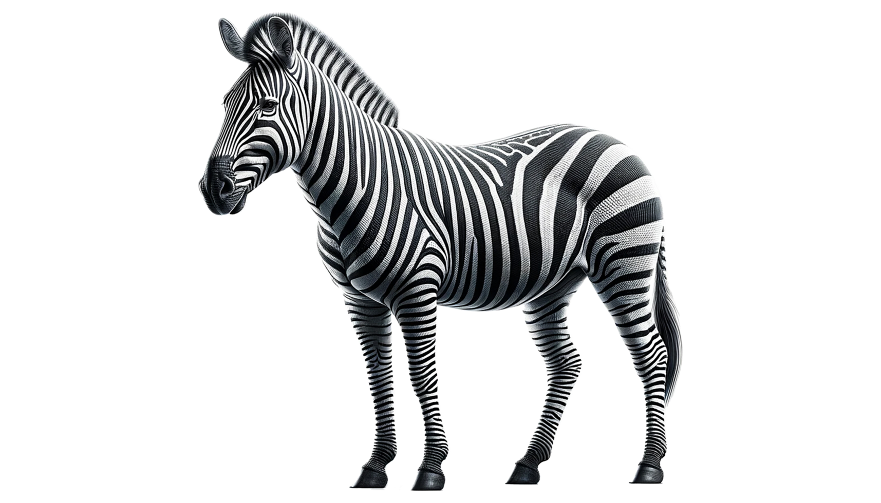 zebra isolated on transparent background. png