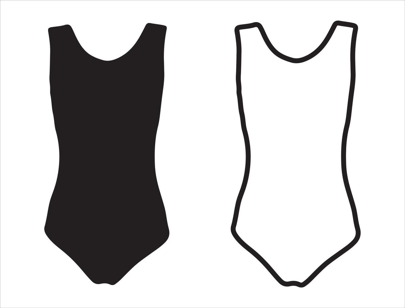Leotard silhouette on white background vector