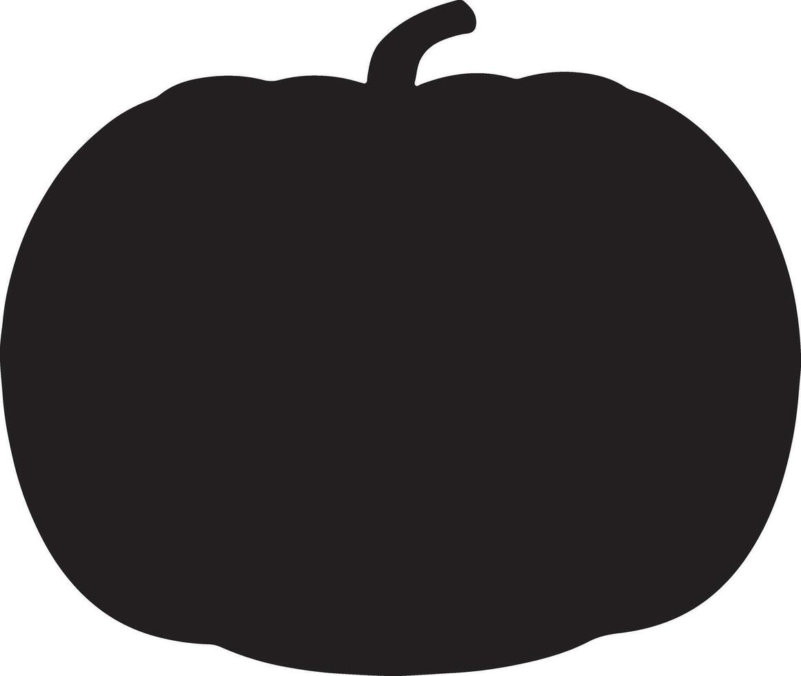 Pumpkin silhouette on white background vector