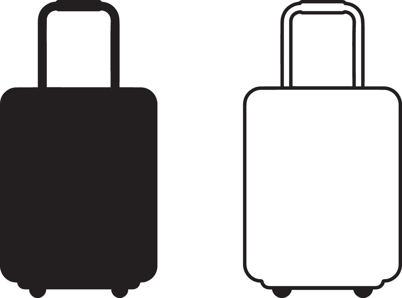 Suitcase silhouette on white background vector