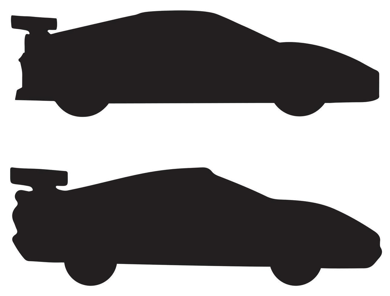 Sports cars silhouette on white background vector